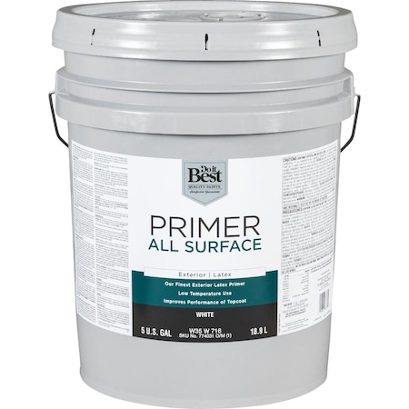 All-Source White All Surface Exterior Primer, 5 Gal. W35W00716-20